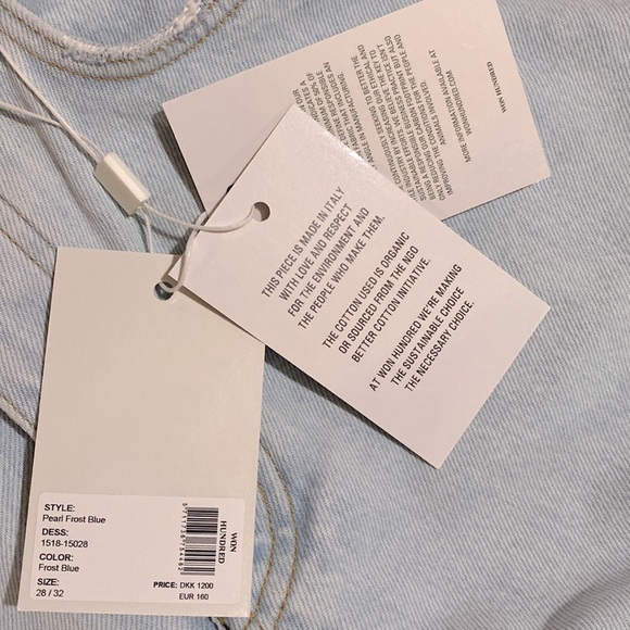 Brand new with tag 🇮🇹 Won Hundred Blue Pearl frost Jean( light wash) - Picture 7 of 14